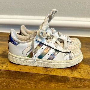 Adidas Superstar sneakers size 7 toddler (multicolor stripes)